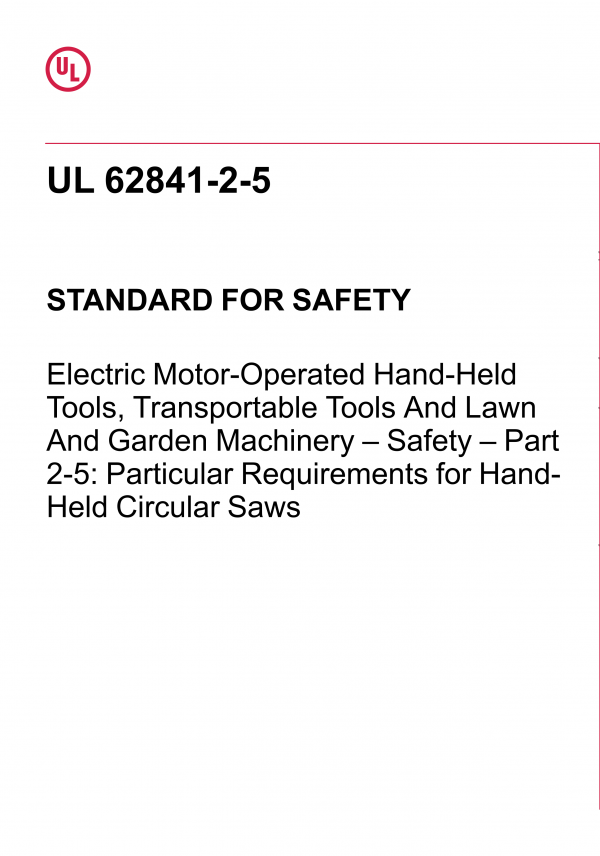 UL 62841-2-5 PDF UL 62841-2-5 PDF